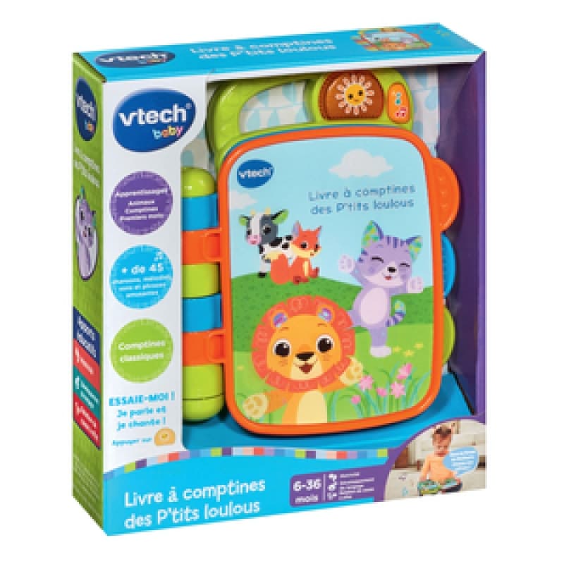 Livre a Comptines des P'tits Loulou, vtech baby vtech baby multicolore vtech — vue 5 sur 5