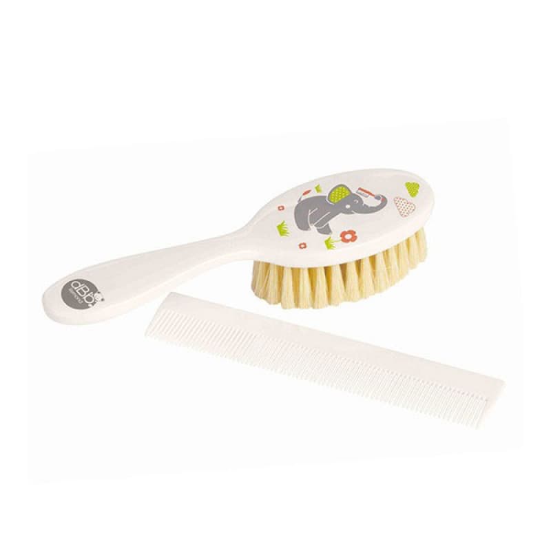 Brosse-peigne Decor Elephant, hygiene blanche