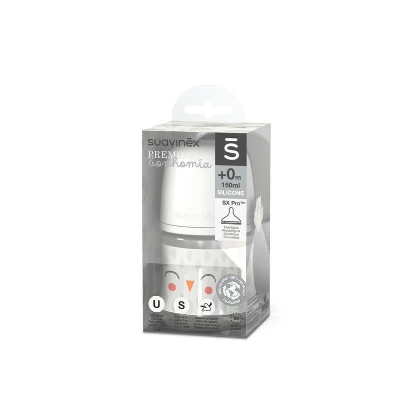 Biberon 150ml Bonhomia Beige, suavinex 2024 — vue 1 sur 2