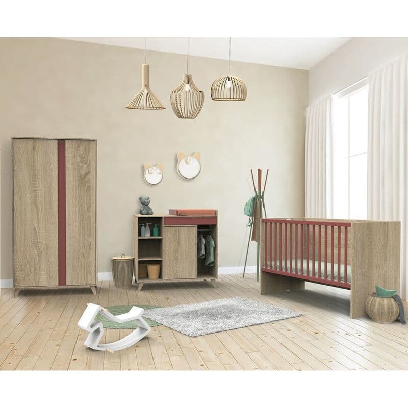 Lit 140x70 Evolutif en 200 Rose Nova Rose Canyonevolutif en 90x200 et 140x200 No, sauthon — vue 4 sur 5