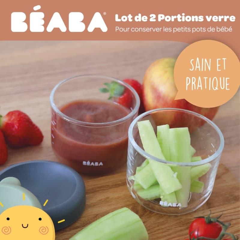 Portions Verre X2, mineral sgreen 150ml beaba — vue 3 sur 5