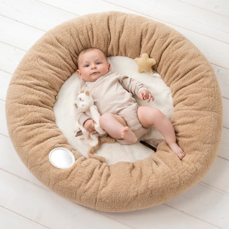 Tapis Pouf, naturel teddy bouclette nattou 25/03 — vue 4 sur 5