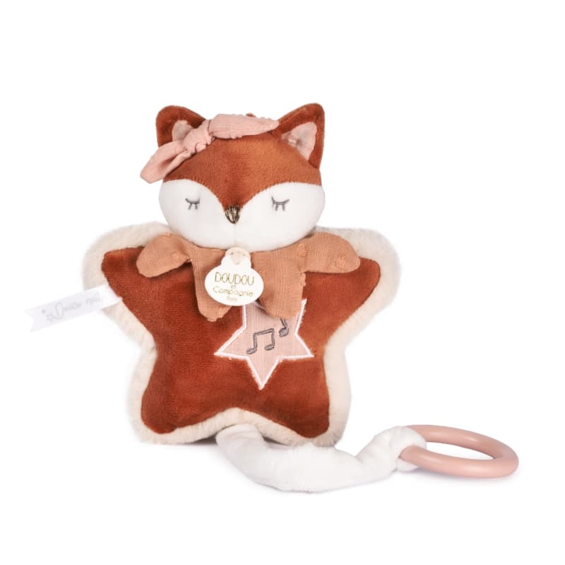 Mina Boite a Musique, marron 16cm doudou et compagnie