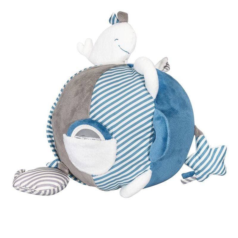 Balle D18cm Blue Baleine, blue baleine sauthon baby deco blanc - bleu - gris — vue 1 sur 3