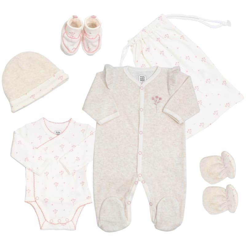 Kit Naissance 6 Pieces, beige/rose 1m trois kilos sept 25/01 — vue 4 sur 20