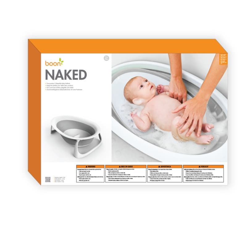 Naked Baignoire Pliable 2 Positions Gris Blanc, boon gris et blanc — vue 3 sur 5