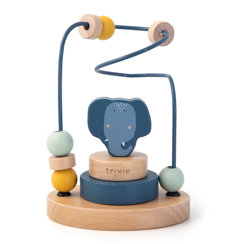Labyrinthe a Perles en Bois - Mrs. Elephant, bleu mrs. elephant trixie — vue 1 sur 2
