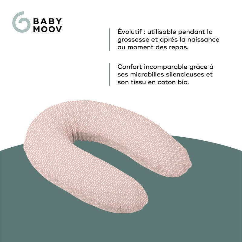 Coussin de Maternite Doomoo Buddy Cloudy Pink, confort babymoov — vue 3 sur 7