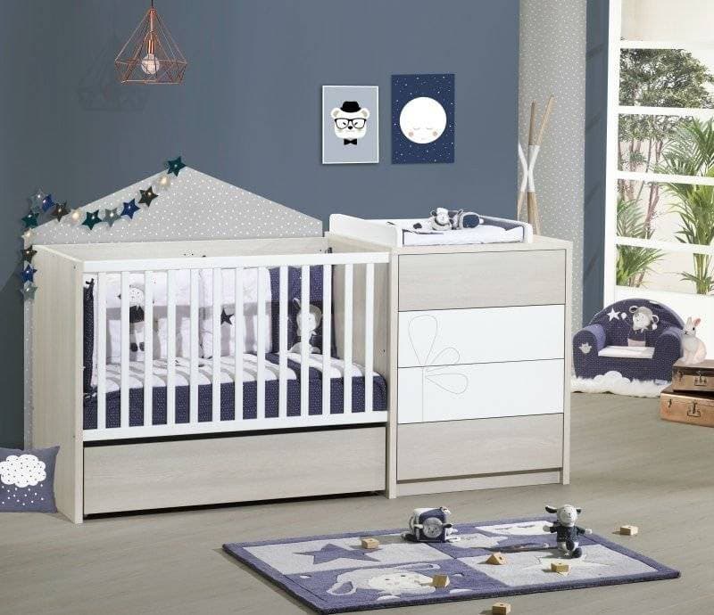 Lit Combine Evolutif Newopale avec Motif, newopale avec motif sauthon easy blanc/decor fren — vue 1 sur 2