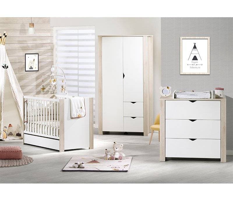 Bibliotheque 3 Tablettes Tipee, tipee sauthon easy blanc/decor hetre cendre l 90 x — vue 2 sur 2