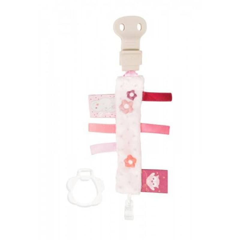 Attache Sucette Elephant, adel&valentine nattou rose h-19