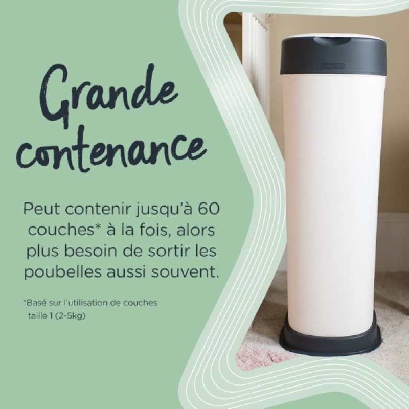 Poubelle a Couches Twist & Click Xl Blanc Ffp, tommee tippee — vue 3 sur 6