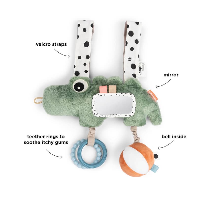 Jouet d'Eveil a Suspendre, vert croco done by deer 24/12 — vue 3 sur 5