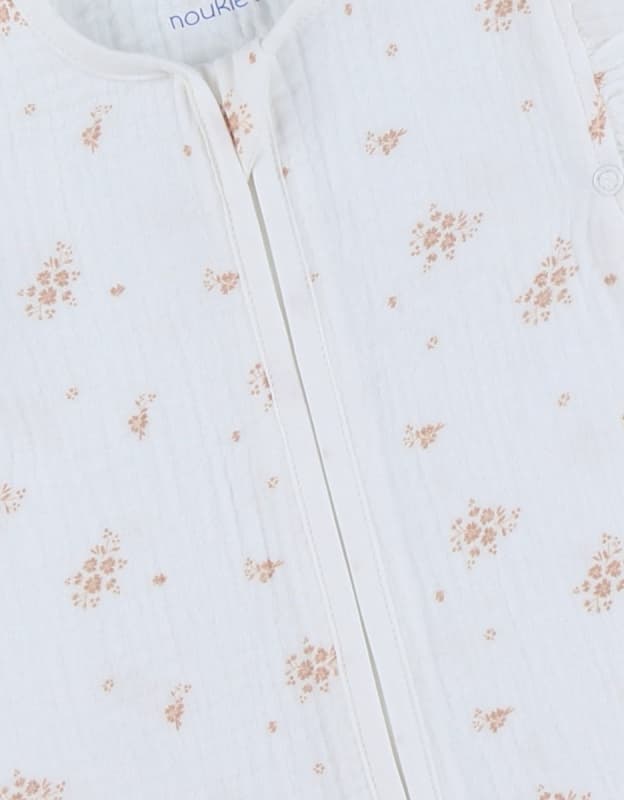 Vf Gigoteuse Mousseline Bio - Fleurs d'Antan, blanc rose 50cm vintage flowers noukie's — vue 4 sur 4