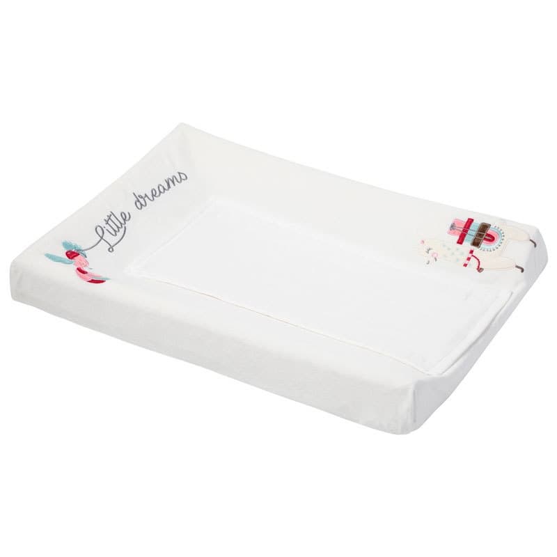 Matelas a Langer Luxe Housse Serviette Little Lama, 50x70