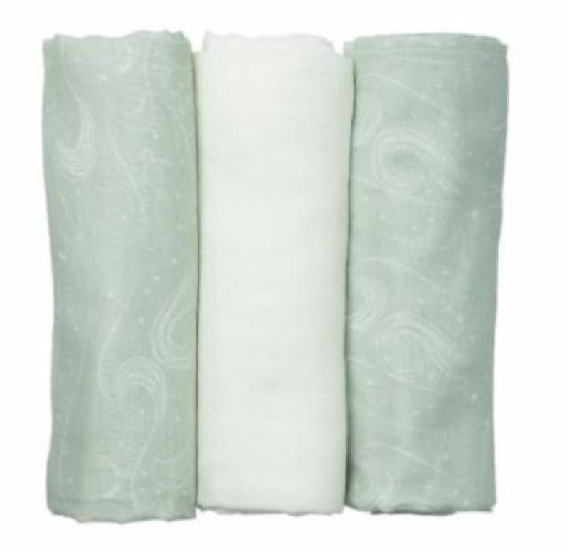 Lot 3 Langes 70*70cm, au large de nova trois kilos sept beige/ vert dès la naissance h-22