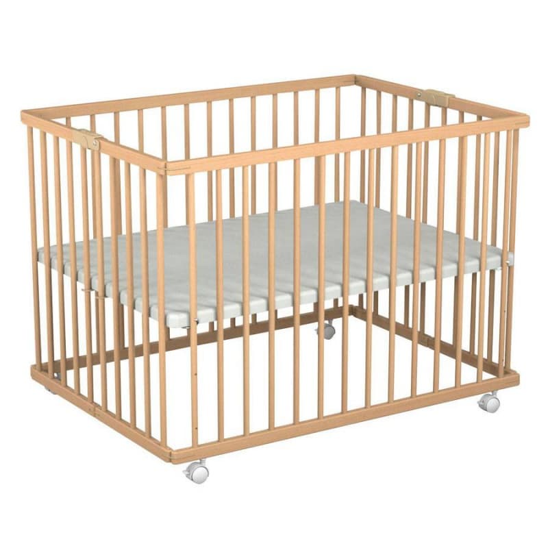 Parc Bois Pliant Alizee 2 Brut — vue 1 sur 4