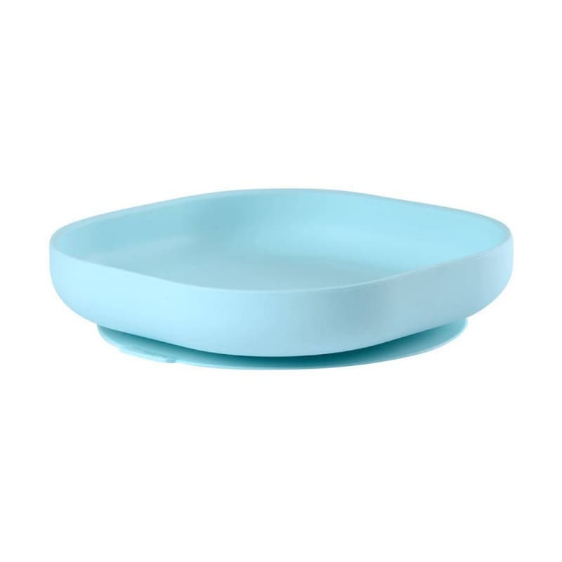 Assiette Silicone Ventouse Light Blue, beaba beaba