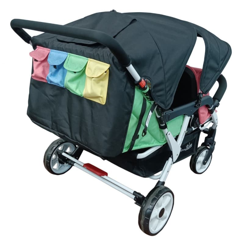 Poussette 4 Places City H4e, multicolor familidoo — vue 3 sur 6