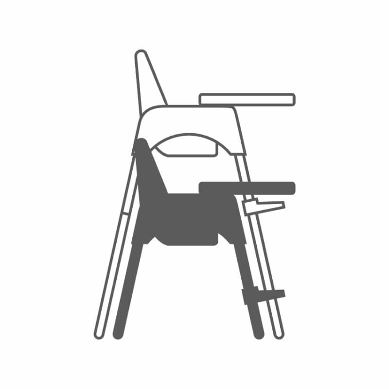 Chaise Haute Amaro, cool grey lorelli 25/03 — vue 3 sur 5