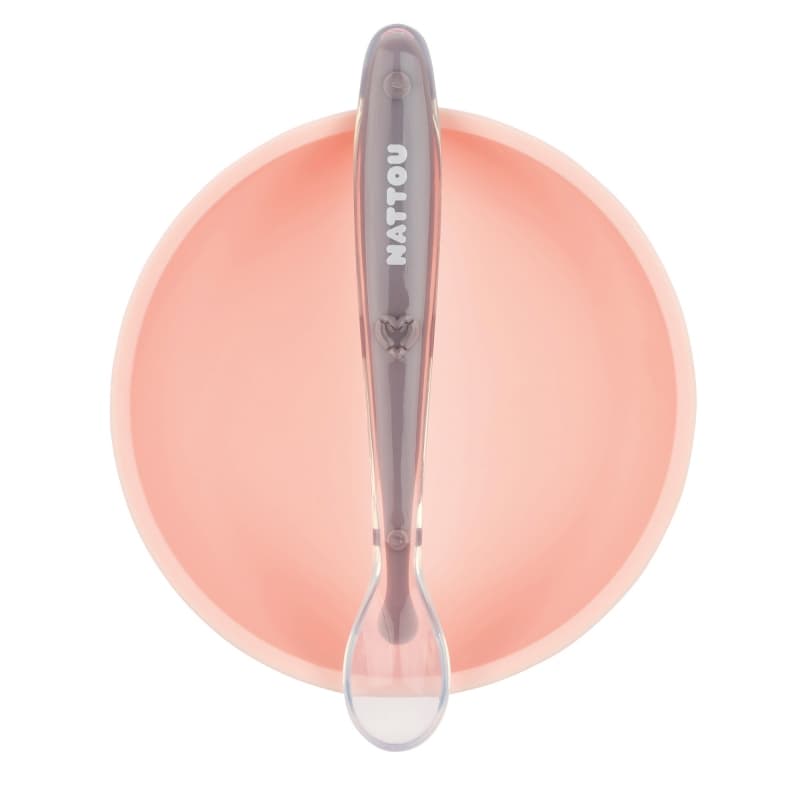 Silicone Bol (rose Pale+cuillere), silicone nattou h27 — vue 3 sur 3
