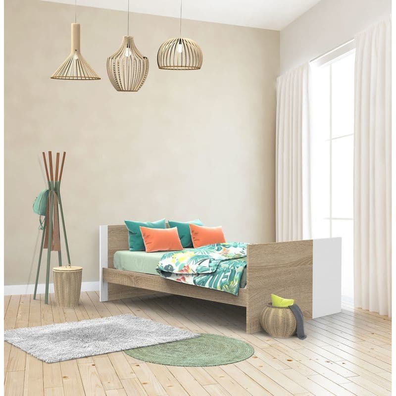Lit 140x70 Evolutif en 200 Blanc Nova Blanc Linevolutif en 90x200 et 140x200 Nov, sauthon — vue 5 sur 5