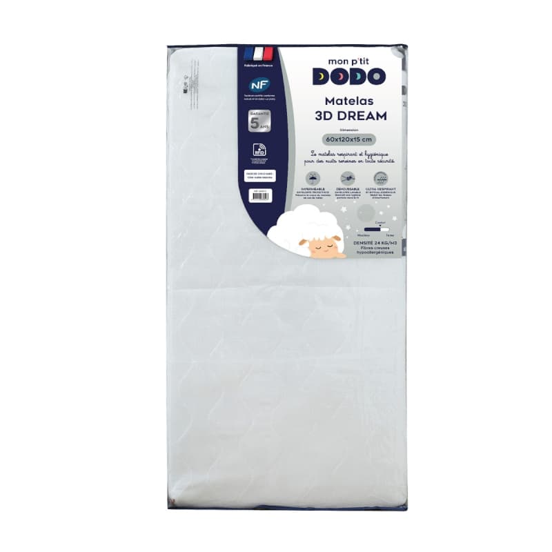 Matelas 3d Dream Ultra Respirant et Ventile 70x140cm, 70x140cm poyet motte 20/10 — vue 2 sur 5