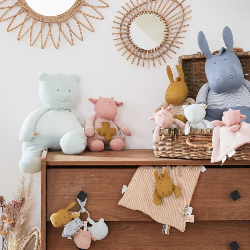 N-p-l Lola Rose Doudou Coton Bio, rose permanent