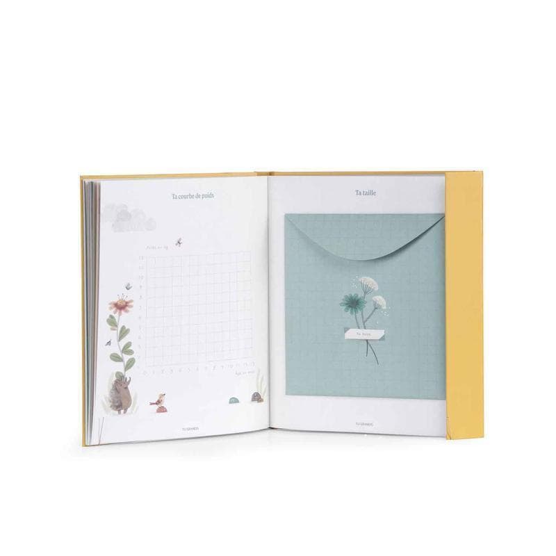 Livre de Naissance (80 Pages), trois petits lapins ocre 0x19,5x24xcm p-e-a-h — vue 1 sur 4