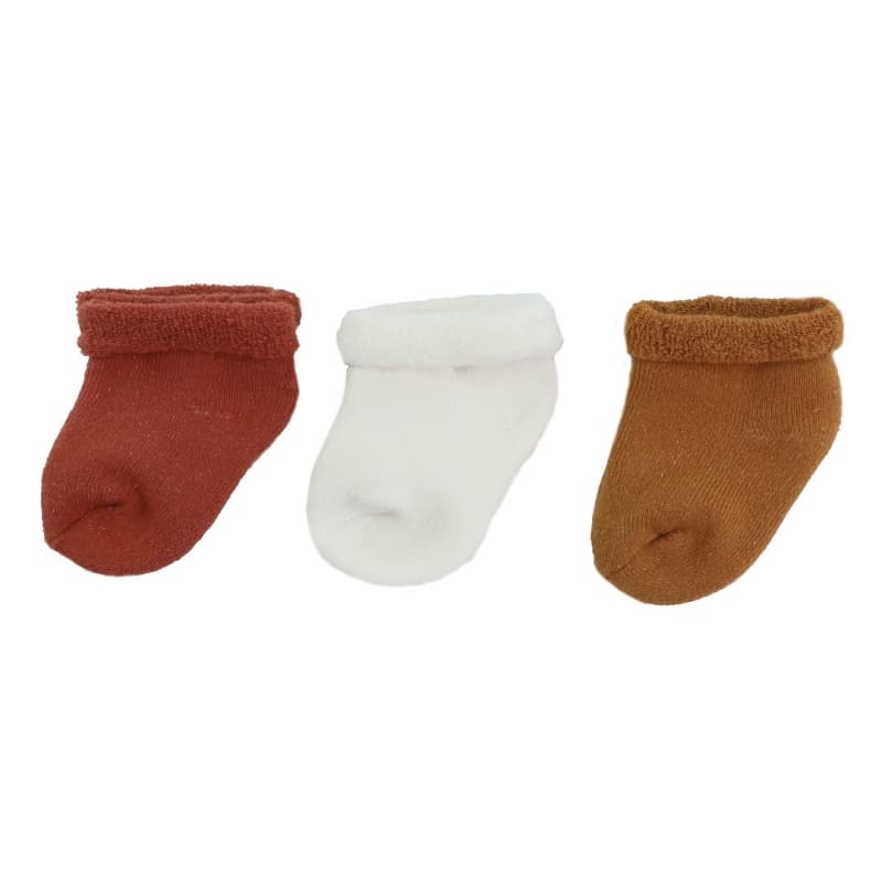 Paires de Chaussettes X3, terracotta/ecru/camel 0-6m trois kilos sept trois kilos sept — vue 1 sur 5