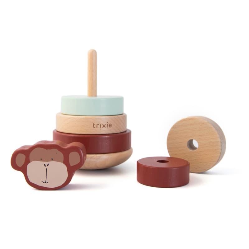 Tour a Empiler en Bois - Mr. Monkey, marron mr. monkey trixie — vue 2 sur 2