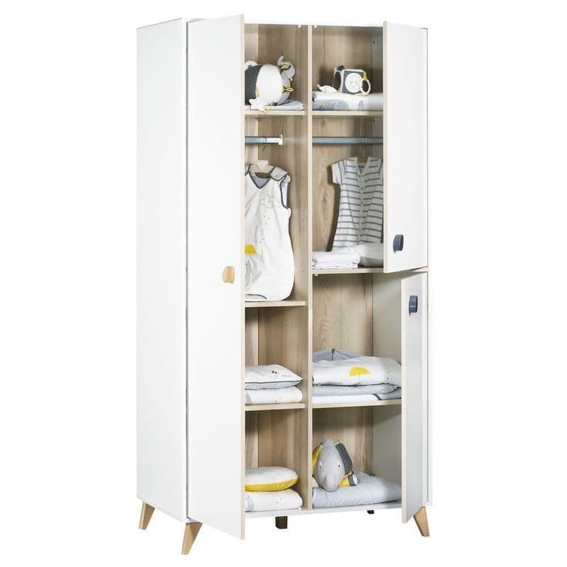 Armoire 1 Gde et 2 Petites Portes Goutte 1 Grande Porte Gauche et 2 Petites Port, oslo boutons goutte d'eau meuble — vue 3 sur 3