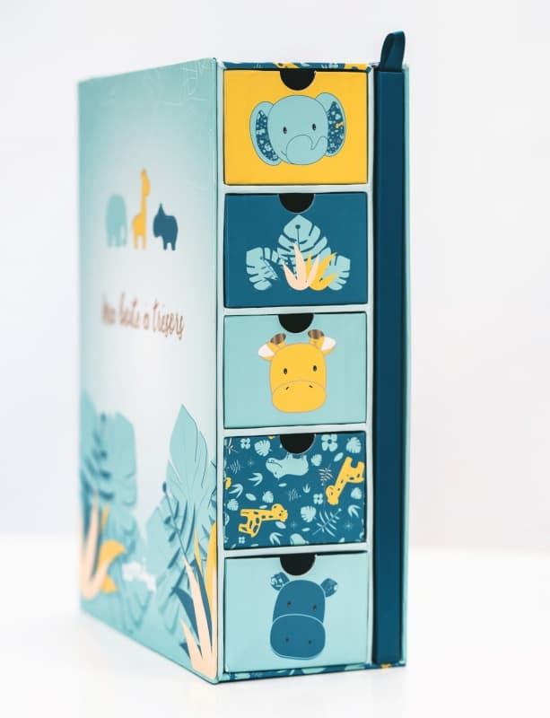 Coffret Boite a Tresors + Journal de Naissanc, za ni mo domiva za ni mo 22x31x10cm — vue 4 sur 4
