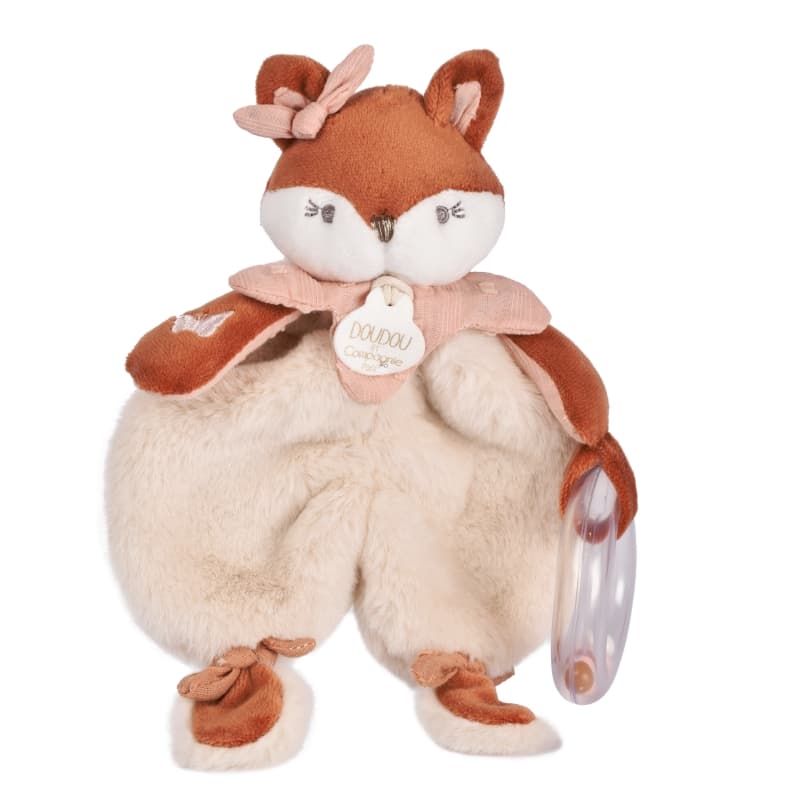 Mina Doudou avec Hochet, marron 18cm doudou et compagnie