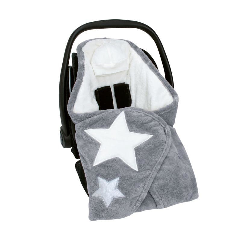 Nid d'Ange Biside 0-12m Motif Etoile Gris Moyen Softy + Softy, bemini motif étoile gris moyen grizou