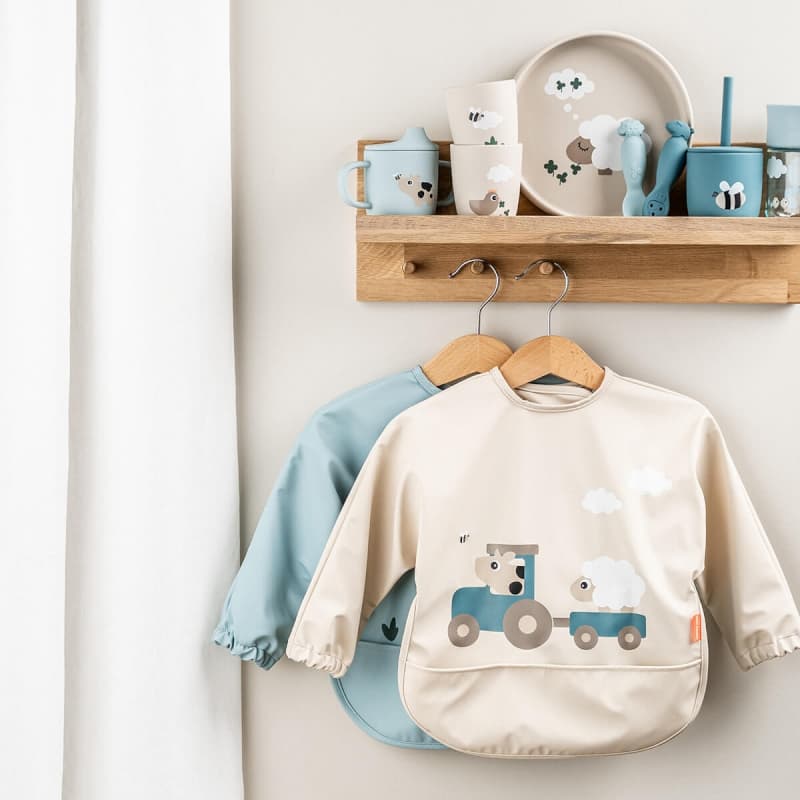 Bavoir avec Manches & Poche, sable tiny farm done by deer — vue 3 sur 3