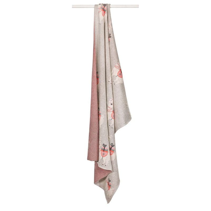 Couverture Maille 80x100cm Mila, mila sauthon baby deco ecru - gris clair - rose pe