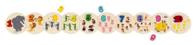 Puzzle Apprends Compter, puzzles janod multicolore