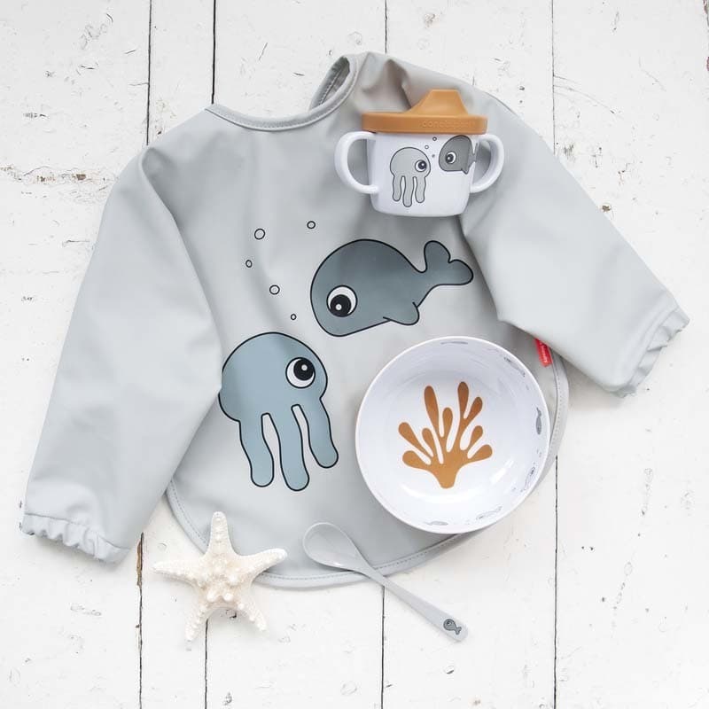 Coffret Premier Repas Sea Friends, sea friends moutarde/gris — vue 2 sur 2