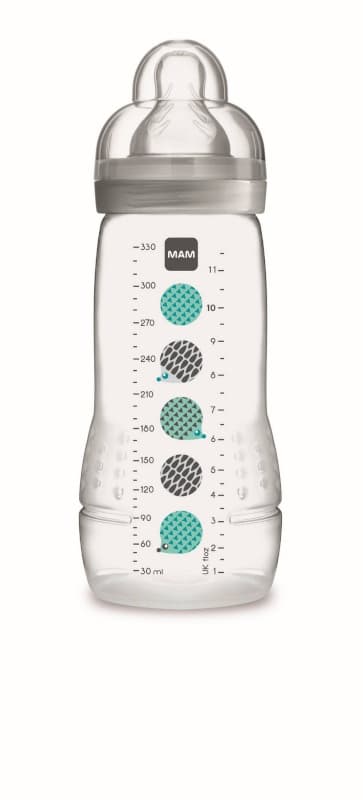 Mam Biberon Easy Active 2eme Age Decore - 330m, gris