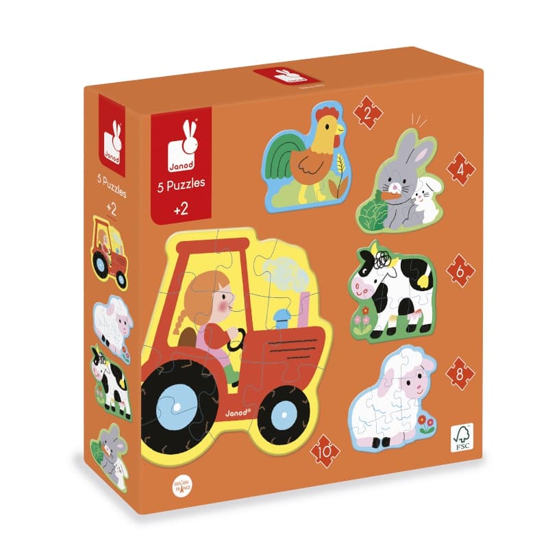 5 Puzzles Evolutifs Ferme, janod — vue 9 sur 9