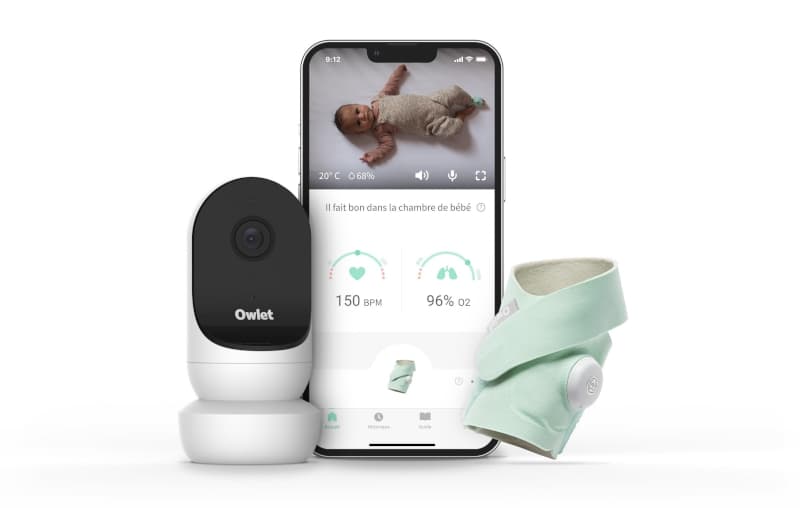 Monitor Duo (smartsock 3 Menthe + Cam 2), owlet 34x0,85x20 — vue 1 sur 4