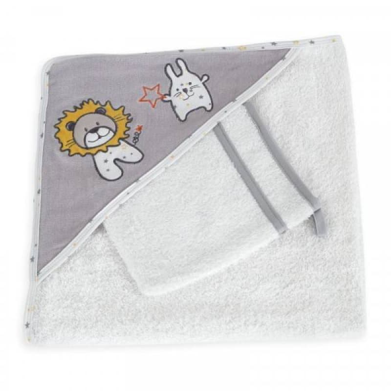 Set de Bain, fanfan et leo trois kilos sept blanc/jaune moutard — vue 3 sur 3