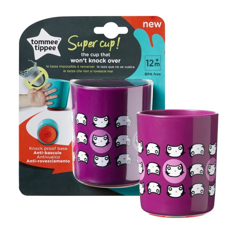Tasse Anti-chute Supercup 6m+ (190ml) - Violet, tommee tippee violet — vue 1 sur 2