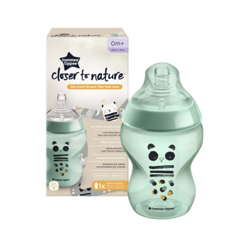 Biberon Ctn 260ml Deco Garcon, ollie la chouette tommee tippee multicolore — vue 2 sur 3