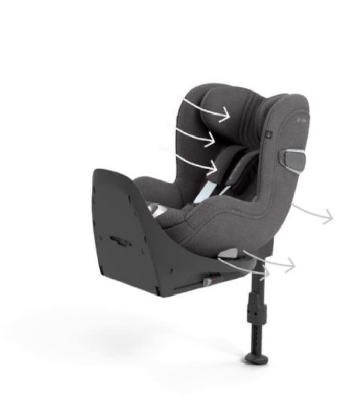 Sirona T I-size Tissu Plus - Mirage Grey | Cybex, cybex platinum cybex gris 71x43x67 cm — vue 2 sur 4