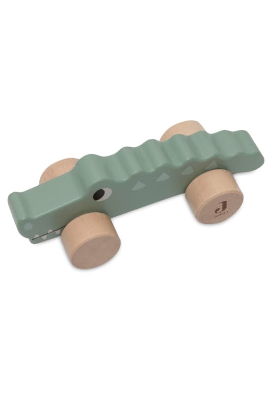 Jouet en Bois a Roulettes, sea green jungle jambo crocodile jollein h-24 — vue 3 sur 3