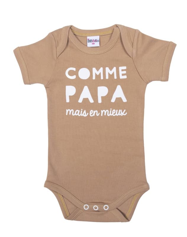 Body Manches Courtes Comme Papa Mais en Mieux