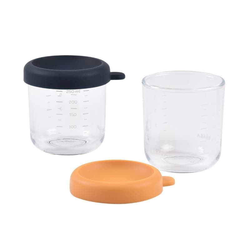 Portions Verre X2, night blue/honey 250 ml beaba — vue 2 sur 5