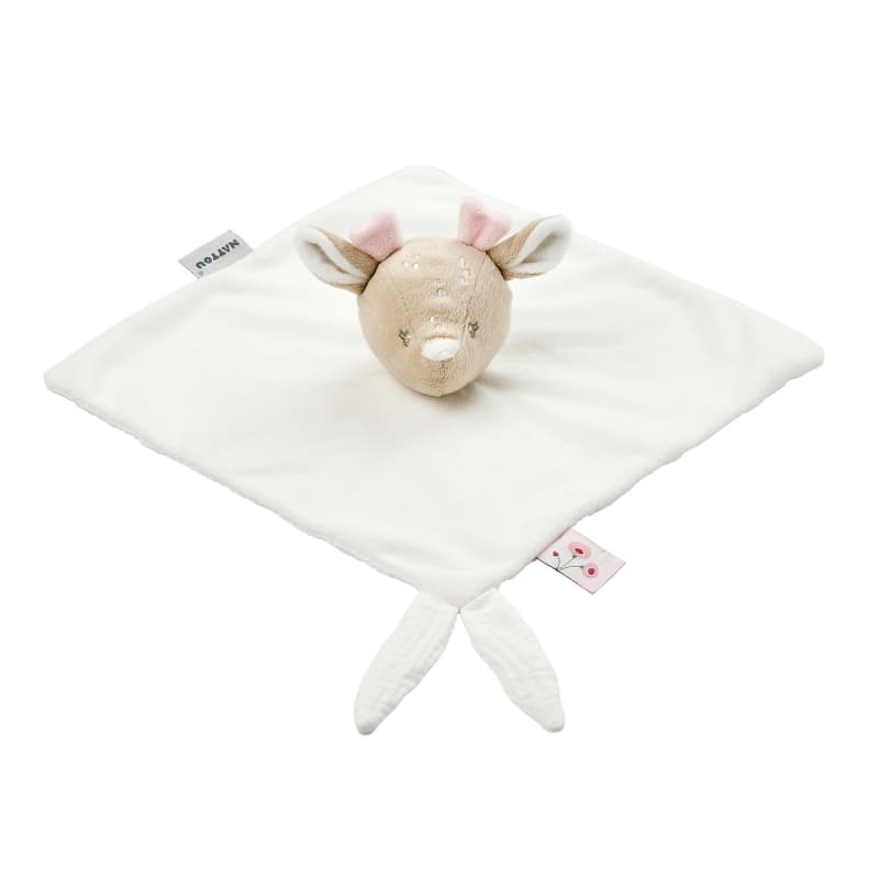 Doudou Biche Velours, blanc creme fanfan nattou 25/07 — vue 2 sur 2